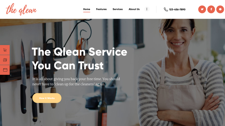 The Qlean Cleaning Service WordPress Theme