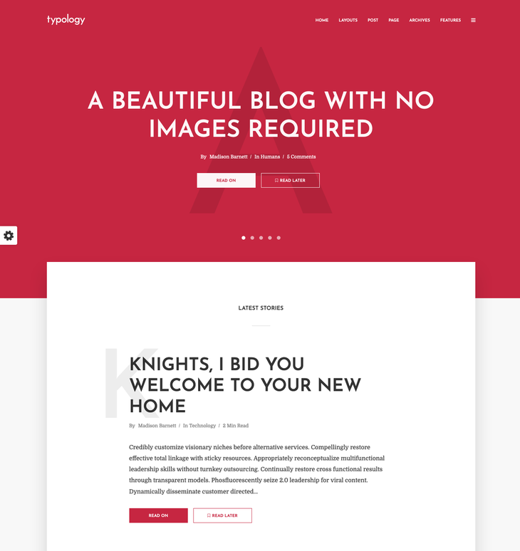 Typology WordPress Theme