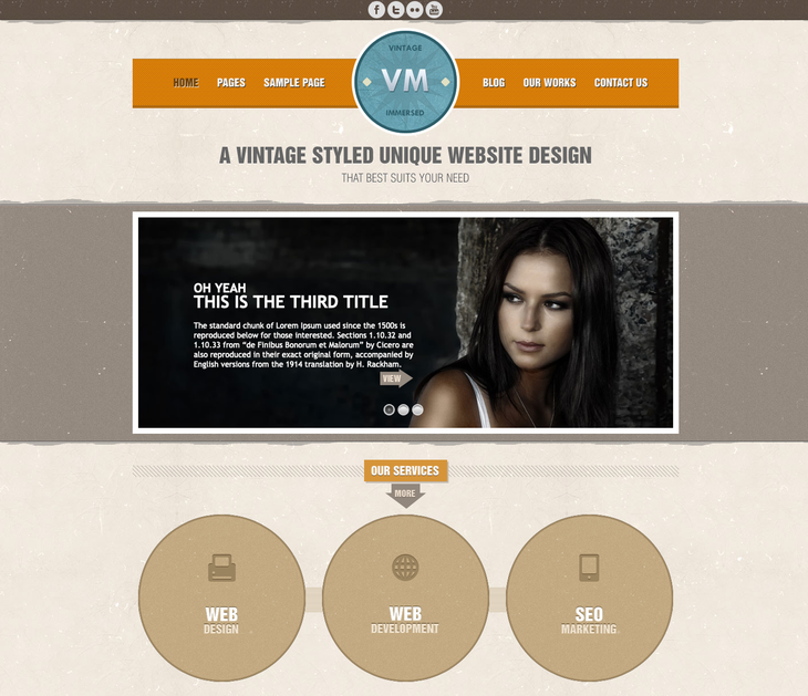 Vintage Immersed WordPress Theme