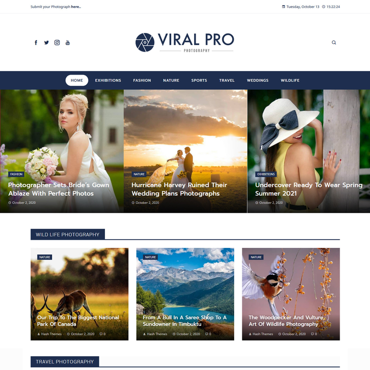 Viral Pro Photography WordPress Theme