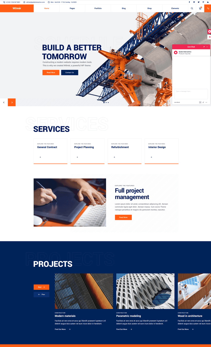 Wilmër Construction Theme