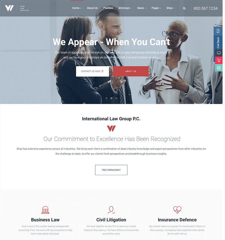 WizeLaw WordPress Theme