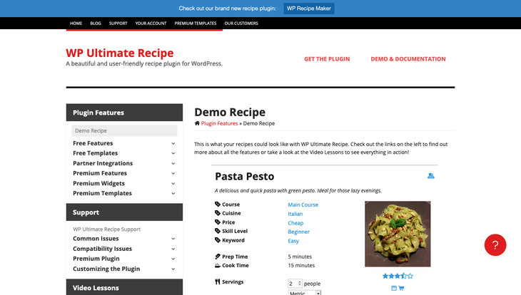 WP Ultimate Recipe WordPress Recipe Plugin