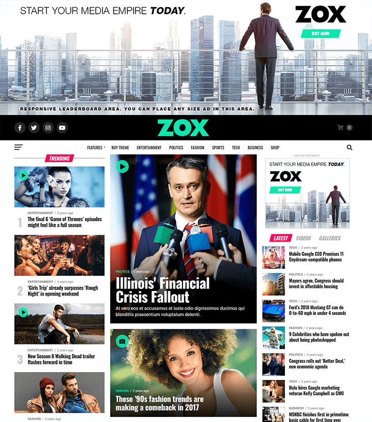 Zox News WordPress Theme